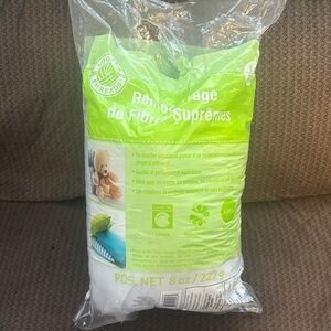 Green and White Fiberfill Stuffing